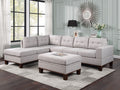 Reversible Sectional Sofa and Storage Ottoman