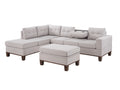 Reversible Sectional Sofa and Storage Ottoman