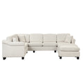 4pcs Velvet Sectional Sofa with Ottoman with Right Side Chaise