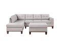 Reversible Sectional Sofa and Storage Ottoman