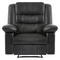 Breathable Leather Massage Recliner Chair, Manual Living Room Reclining Sofa