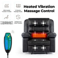 Breathable Leather Massage Recliner Chair, Manual Living Room Reclining Sofa