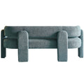 Wide Boucle Upholstery Modern Sofa for Living Room