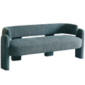 Wide Boucle Upholstery Modern Sofa for Living Room