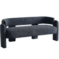 Wide Boucle Upholstery Modern Sofa for Living Room