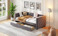 Daybed with drawers, modern velvet upholstered