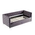 Daybed with drawers, modern velvet upholstered