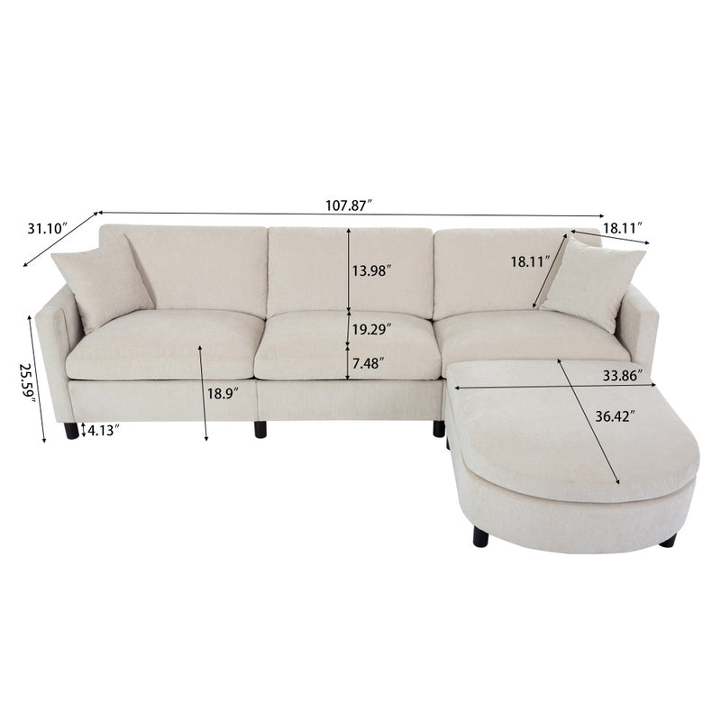 Reversal Sectional Couch