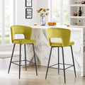 SET OF 2 Velvet  armless  Counter Height Modern chair