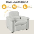 3 in 1 Convertible Sleeper Chair Sofa Bed Pull Out Couch Adjustable Chair