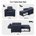 3 in 1 Convertible Sleeper Chair Sofa Bed Pull Out Couch Adjustable Chair